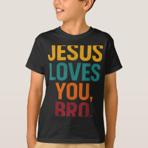 Jesus Loves You Bro Grappige Christelijke Jongen K T-shirt