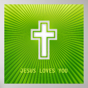 JESUS LOVES YOU - Christian Poster
