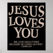 Jesus Loves You Christian Poster (Voorkant)