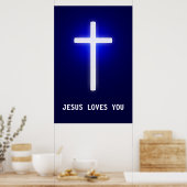 JESUS LOVES YOU - Christian Poster (Cuisine)