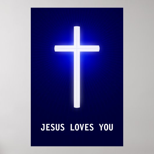 JESUS LOVES YOU - Christian Poster (Devant)
