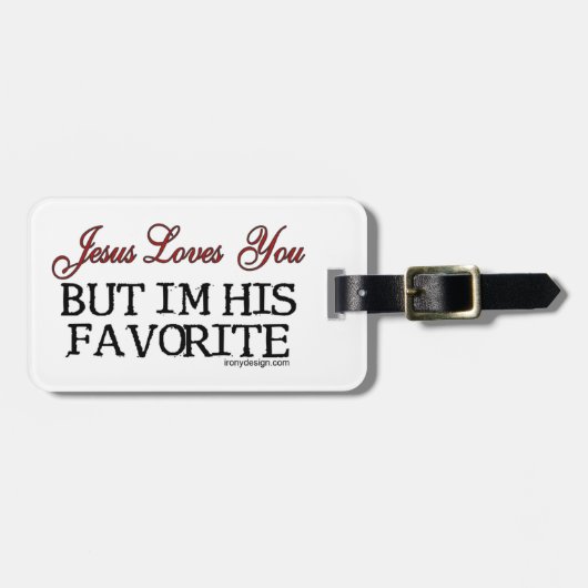 Jesus Loves You Favorite Bagagelabel (Voorkant horizontaal)