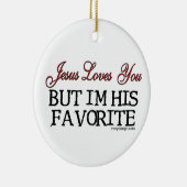 Jesus Loves You Favorite Keramisch Ornament (Rechts)