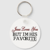 Jesus Loves You Favorite Sleutelhanger (Achterkant)