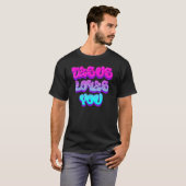 Jesus Loves You Graffiti Christian T-shirt (Voorkant volledig)