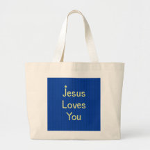 Jesus Loves You grote boodschappentas