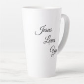 Jesus Loves You Latte Coffee Mok (Rechterhoek)