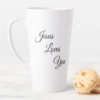 Jesus Loves You Latte Coffee Mok