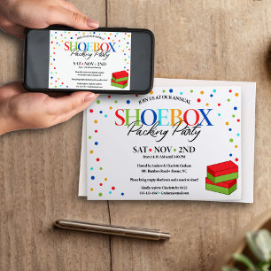 Jesus Loves You - Shoebox Party Invite (Stippen) Kaart