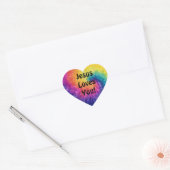 Jesus Loves You tie dye sticker (Envelop)