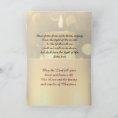 Jésus Lumière du monde Bible Verse Carte de voeux (Intérieur)