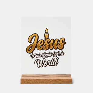 Jésus Lumière du Monde Bougie Chrétien Vecteur_1