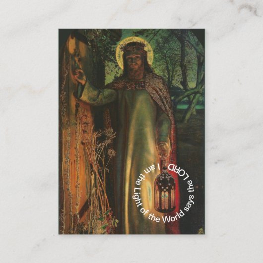 Jésus Lumière du monde carte de prière (Devant)