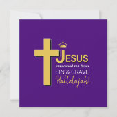 JÉSUS M'A RANSOMÉ Carte Pâques (Devant)