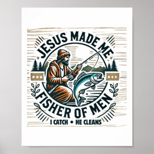 Jesus maakte mij een visser van mensen Bijbelvers Poster