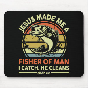 Jesus maakte mij visser van de mens Funny B Vader Muismat