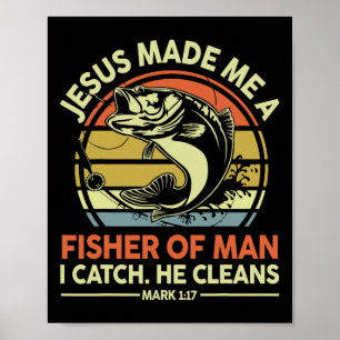 Jesus maakte mij visser van de mens Funny B Vader Poster