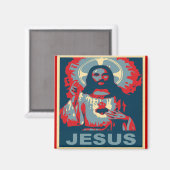 Jesus Magnet (style Obama) (Recto/Verso)