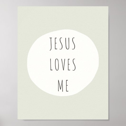 Jésus m'aime. Affiche et impressions (Devant)