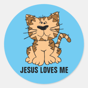 Jésus m'aime, autocollants de chat de Kitty