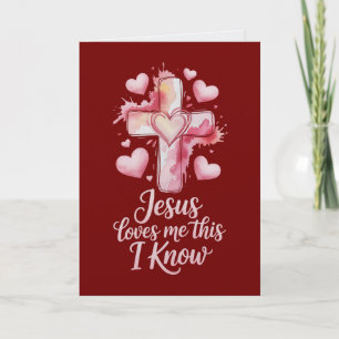 Jésus m'aime carte de la Saint-Valentin
