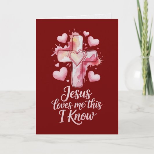 Jésus m'aime carte de la Saint-Valentin (Devant)