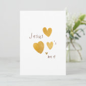 Jésus m'aime. Carte d'invitation moderne numérique (Debout devant)