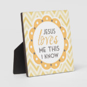 Jésus M'Aime Ce Que Je Connais Plaque (Recto)