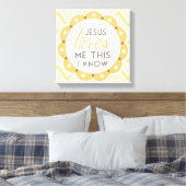 Jésus M'Aime Ceci Je Connais Toile Mur Art (Insitu(Chambre))