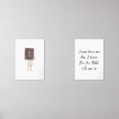 Jésus m'aime Christian Girl tenant une affiche bib (Recto)