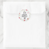 Jésus m'aime Cross Wreath Floral White Sticker (Sac)