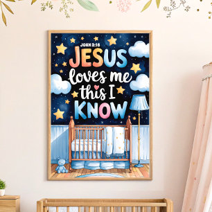 Jésus m'aime décoration murale pour petite enfance