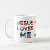 Jésus M'Aime Élégante Mug De Café Personnalisable (Gauche)