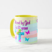 JÉSUS M'AIME MUG 80E ANNIVERSAIRE (Devant gauche)