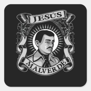 Jesus Malverde Gift Mexican Hero Jesus Malverde Vierkante Sticker