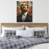 Jesus Malverde Mexicaanse held Jesus Malverde Canvas Afdruk (Insitu (Slaapkamer))