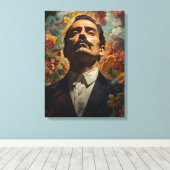 Jesus Malverde Mexicaanse held Jesus Malverde Canvas Afdruk (Insitu (Houten vloer))