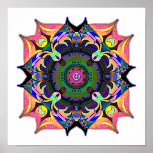 Jesus Mandala Poster (Voorkant)