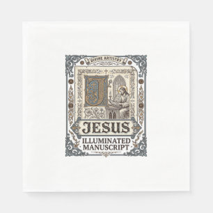 Jesus Manuscript Jezus Christelijk Geloof Vintage Servet