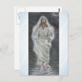 Jésus marche sur la carte postale (Devant / Derrière)