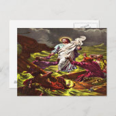 Jésus marche sur l'eau carte postale (Devant / Derrière)
