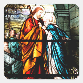 Jesus & Mary Vierkante Sticker