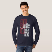 Jesus Maze Basic T-shirt met lange mouwen (Voorkant volledig)