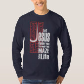 Jesus Maze Basic T-shirt met lange mouwen (Voorkant)