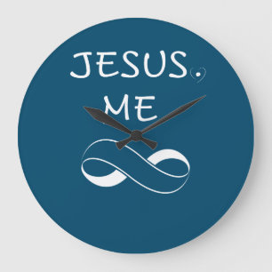 Jesus Me Oneindigheid Wandklokken Christelijke Vro Grote Klok