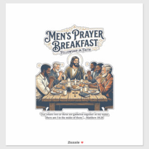 Jesus Mens Groep Broederschap Retreat T-Shirt Insp Sticker