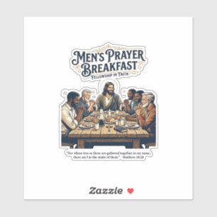 Jesus Mens Groep Broederschap Retreat T-Shirt Insp Sticker