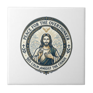 Jesus mentale gezondheid bevestigingen T-shirt Ins Tegeltje
