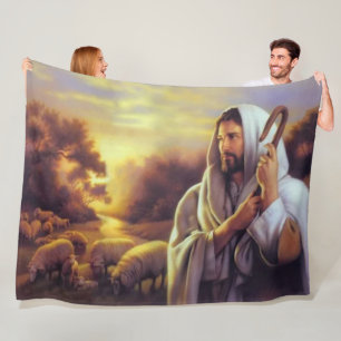 JESUS met FLOCK Fleece Deken