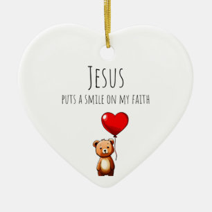 Jésus Met Un Sourire Sur Mon Ornement Customisé Pa